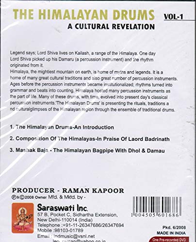 Vista 2 de The Himalayan Drums Vol-1 -Cultural Revelation (Brand New Single Disc Dvd, English Language) Released By Saraswati Inc