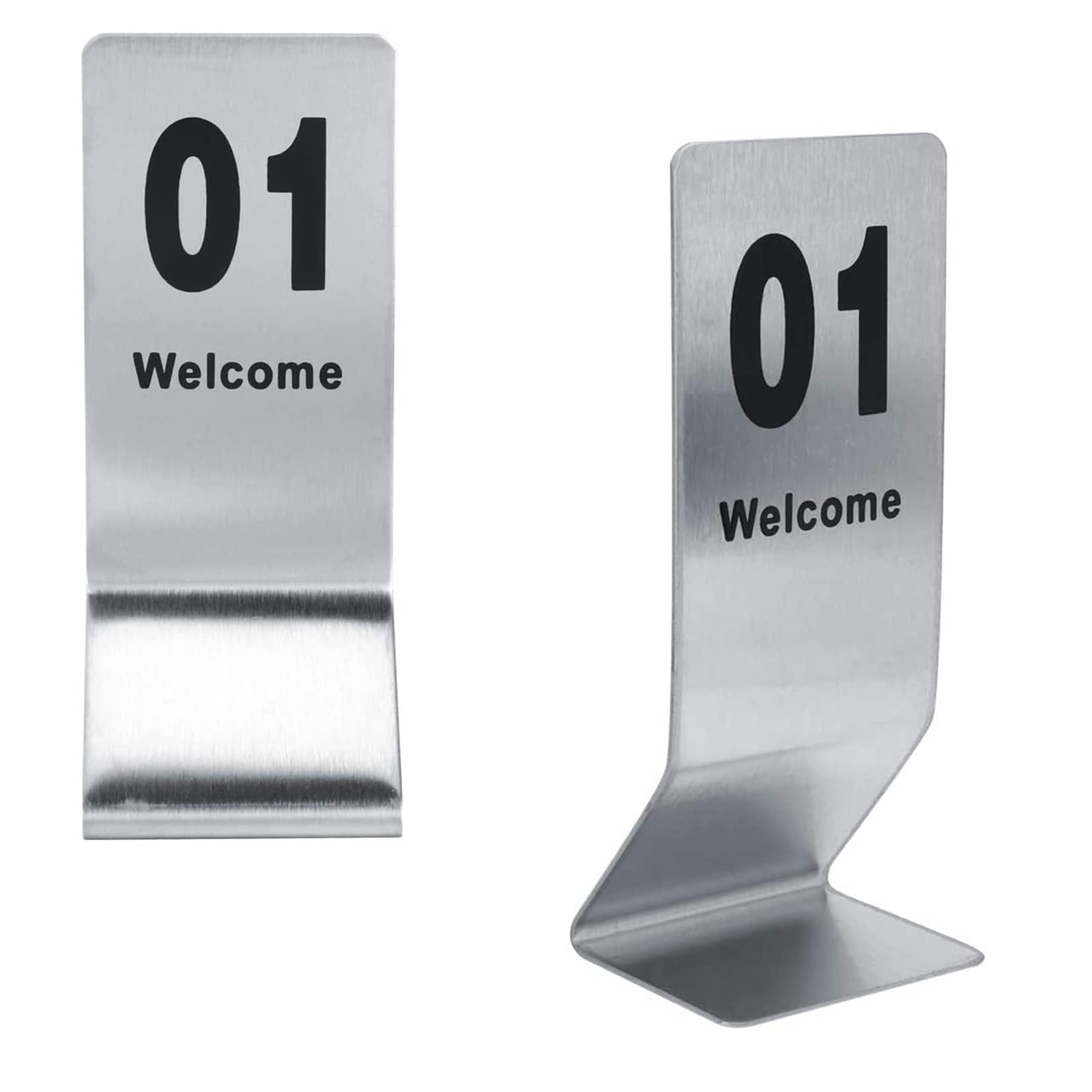 MBROS Números de Mesa de Doble Cara 1-25 1-50 Números de Mesa de Acero Inoxidable Carteles de Tarjetas para restaurantes, Bodas, Bares, Cartel Digital Reservado de Mesa