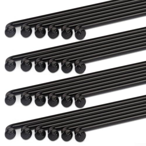 24Pcs Stainless Steel Spokes And Nipples, 79-230mm Bike Spokes For MTB Wheel Spokes, Ebike, Downhill, Trekking, City Bikes(13g black 230mm)