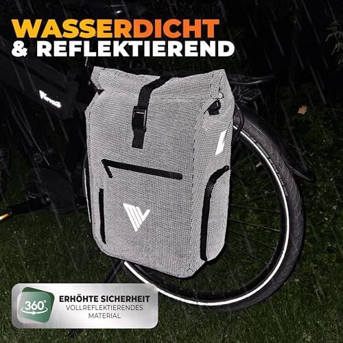 MIVELO 3in1 Fahrradtasche für Gepäckträger I Rucksack & Gepäckträgertasche hinten - in 15 Sekunden umgebaut I Fahrradrucksack 100%… – Ansicht 2