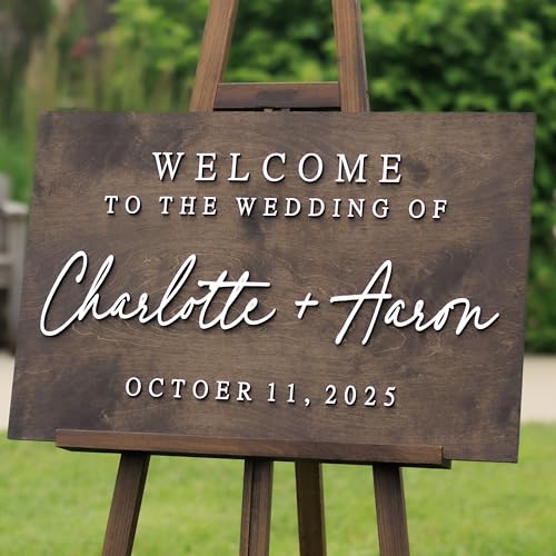 Modern 3D Welcome Wedding Sign, Personalized Rustic Welcome Sign, Wooden Welcome Sign, Custom Wedding Sign, Personalized Wedding Decor
