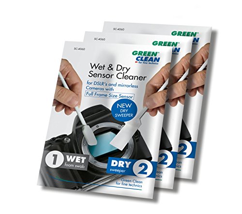 Green Clean Wet y Dry Sensor Cleaning System para Full Frame Size Sensores Azul