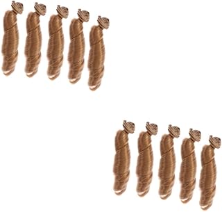 Toyvian 10 Peças Tramas De Cabelo De Boneca Para Cabelo De Boneca DIY Para Artesanato Peruca Corações Selvagens Tripulação Boneca Peruca Boneca Cabelo DIY Artesanato Cabelo De Boneca