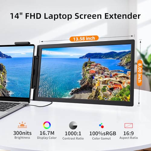 MAGICRAVEN Laptop Screen Extender MAGICRAVEN A1-14-1080P-60Hz の商品画像 2