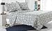 3pc Grey Sports Quilt Set - Style # 1031 - Full/Queen - Cherry Hill Collection