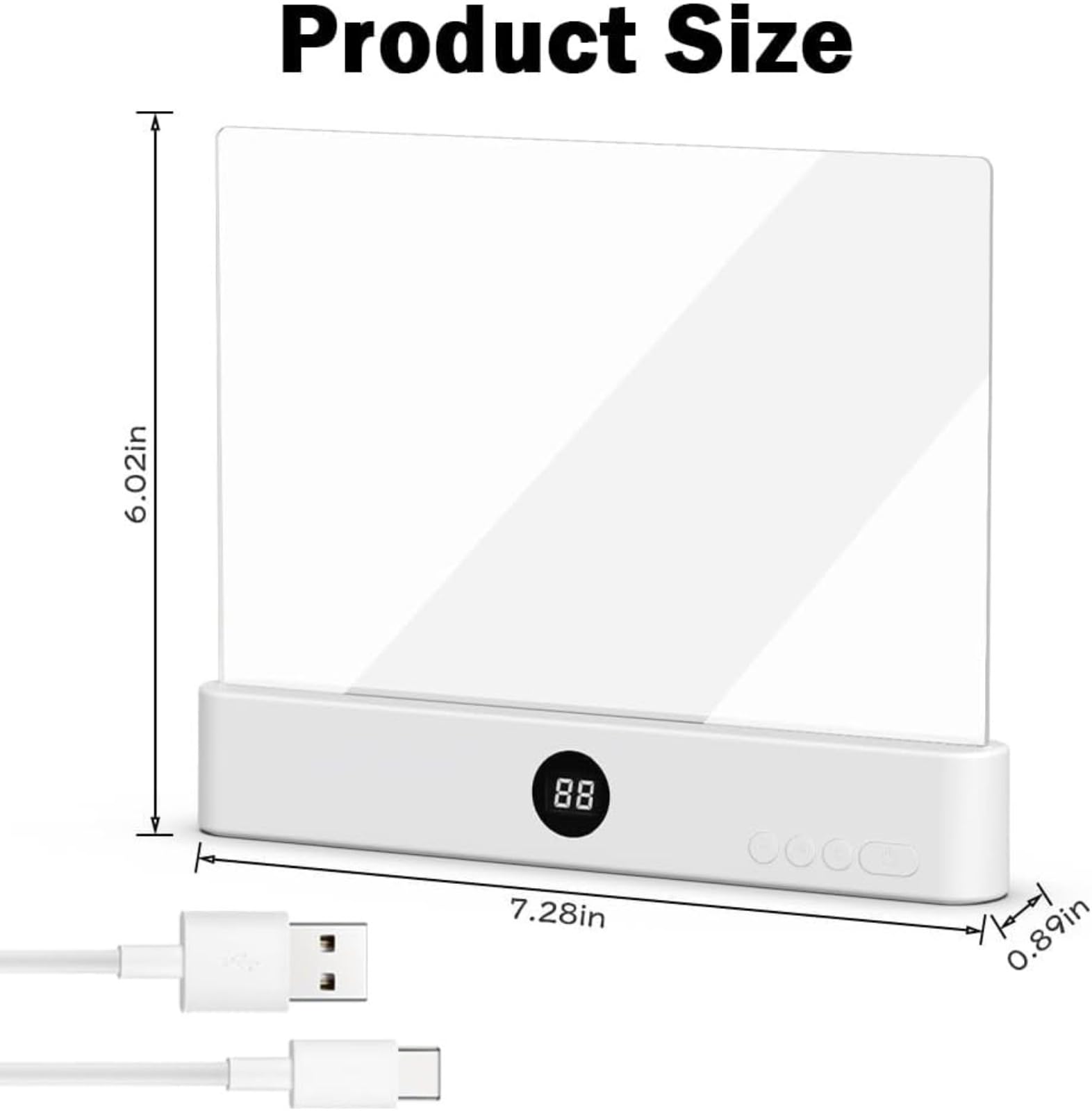 Lampada Da Lettura LED con 3 Colori, Timer, Luce Regolabile e Ricaricabile