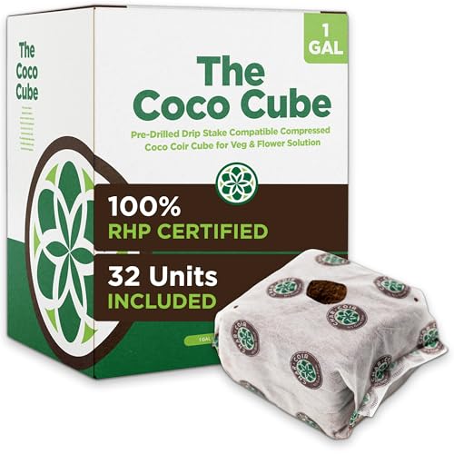 Char Coir Coco Cube, 100% RHP Certified Coco Coir in Aerated Fabr...