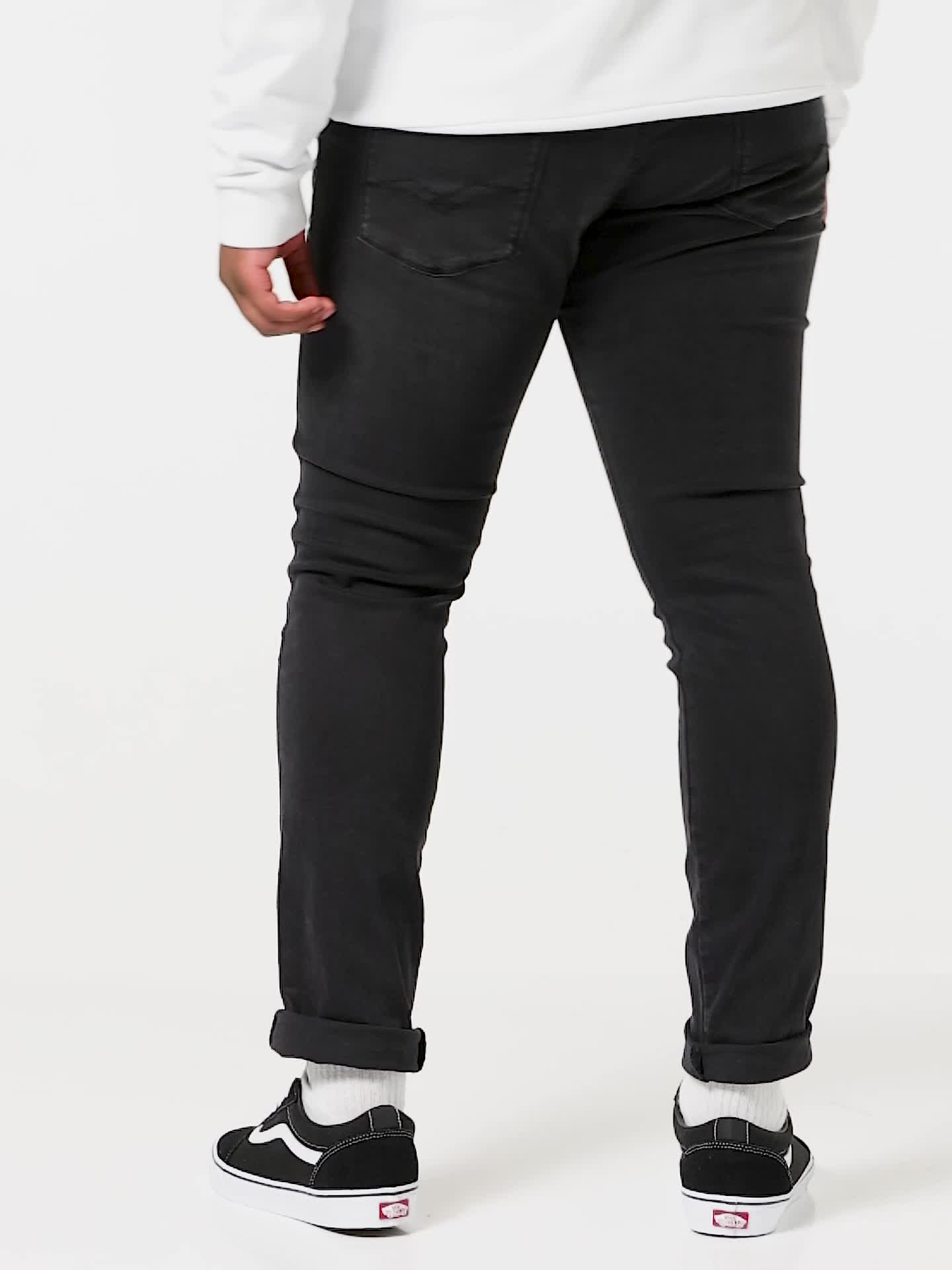 Replay Anbass Slim Fit herenjeans met comfort stretch, donkergrijs 096, 29W / 30L Replay Anbass Slim Fit herenjeans met comfort stretch, donkergrijs 096, 29W / 30L