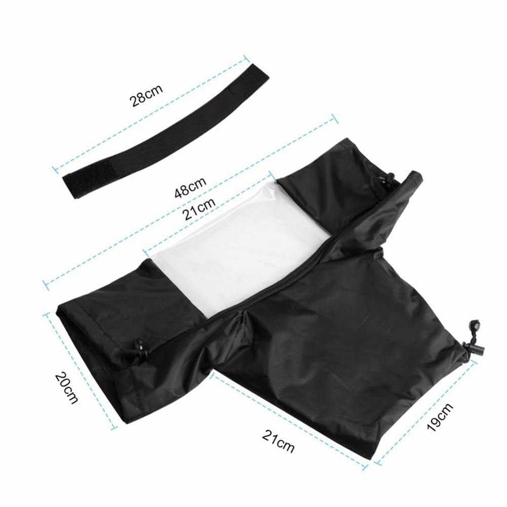 Cubierta impermeable para cámara réflex digital y sin espejo, PVC impermeable para protección con fácil acceso a los controles, para compacto y portátil, color negro