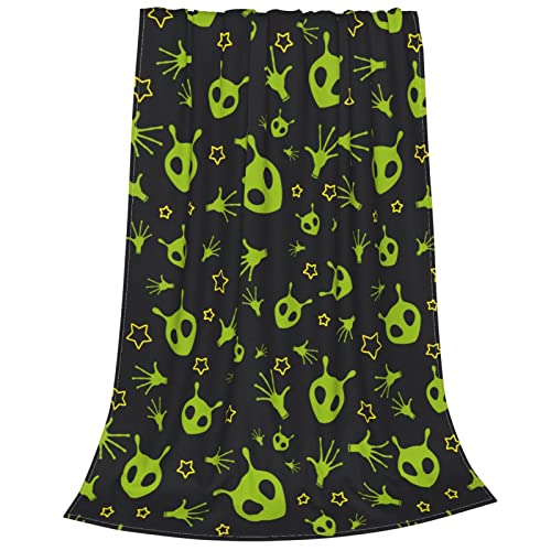 Oplp Ufo Alien And Star Throw Blanket For Bed Sofa Couch Fleece Blankets Lightweight Soft Cozy 60"X50" #TOP1