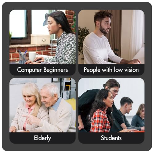 X9 Performance Large Print Wireless Keyboard and Mouse Combo - 4X Larger Oversize Yellow Letters for Seniors and Low Vision Users - 2.4Ghz Wireless Mouse and Keyboard Combo for PC