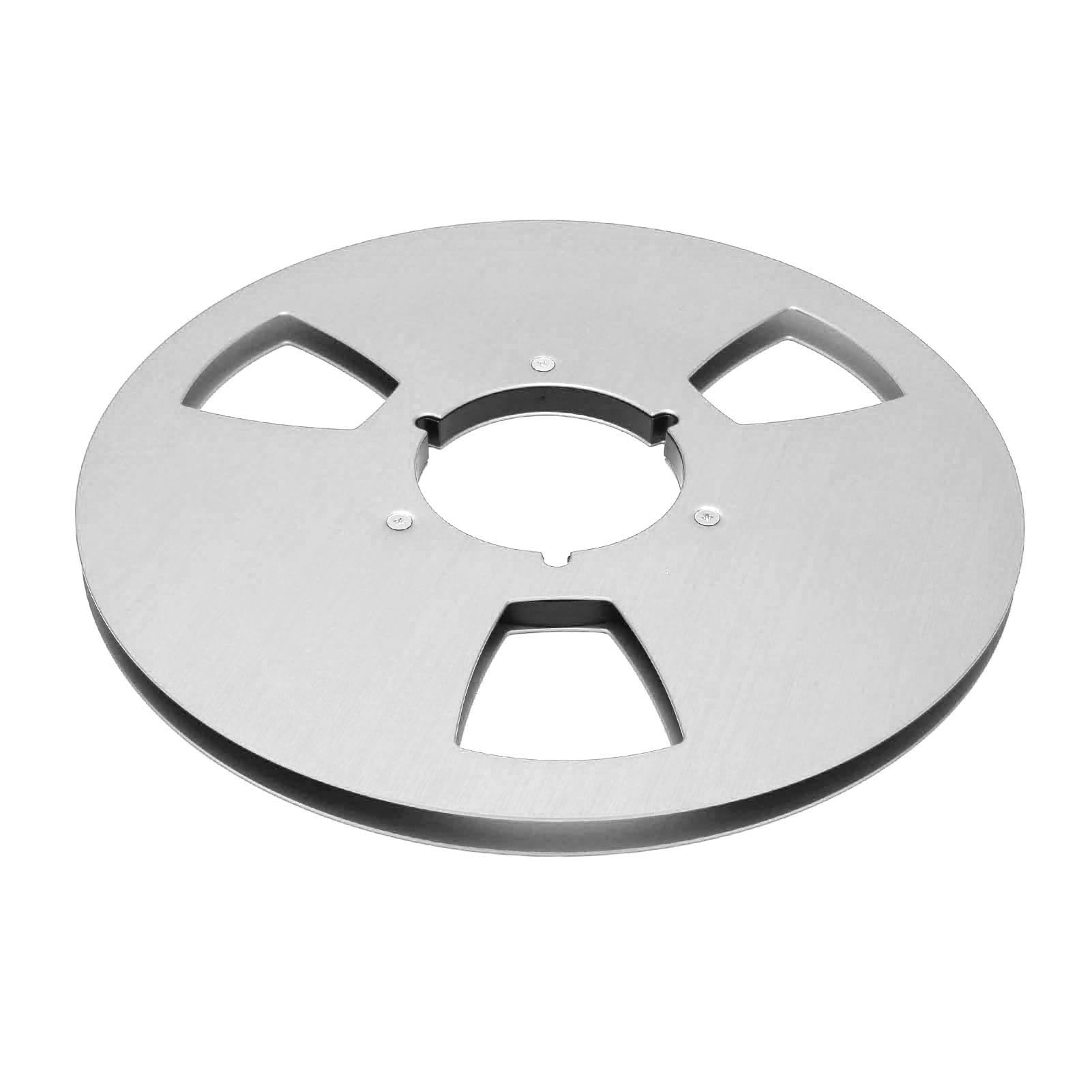 Carrete Vacío de Cinta de, Tornillo de Acero Inoxidable 3 Agujeros 1/4 10,5 Pulgadas Carrete de Recogida Vacío para Reproductor de Cinta de Carrete (Plata)