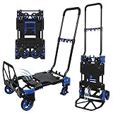 T.Chilyn Folding Hand Truck Heavy Duty Hand Truck Dolly 330lbs Capacity,2 in 1 Convertible Dolly...