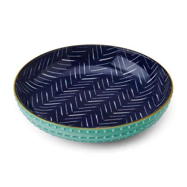 Mikasa Schale aus Steingut, Chevron-Design, 21 cm