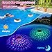 Goallim Solar Floating Pool Lights Flamingo Dynamic Lighting Effect, RGB Color Changing Auto Glow Flamingo Pool Lights That Float, IP68 Waterproof Hangable Floating Lights for Pool Party Decor - 2PCS