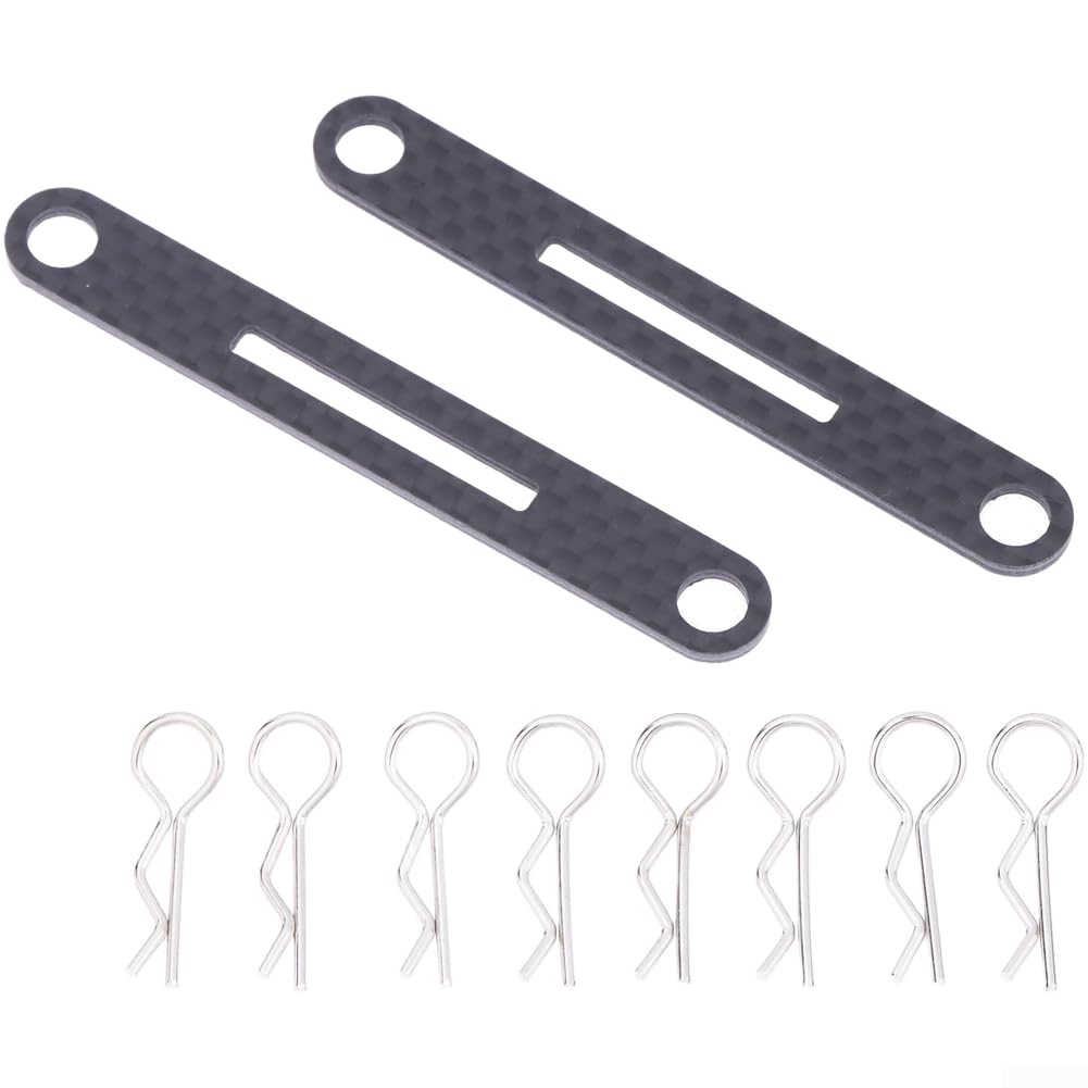 Black Carbon Fiber Body Mount Post Kit For Tamiya Tt02 Xv01 Xv02 1/10 Remote Control Car Upgrades