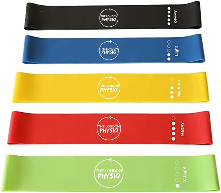 THE LONDON PHYSIO Resistance Bands, [Set of 5] Resistance Fitness