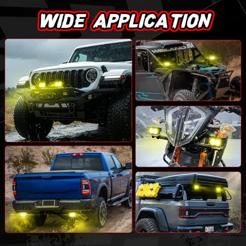 Image of LED Pods Yellow 3 Inch Driving Pod Light Offroad Lighting