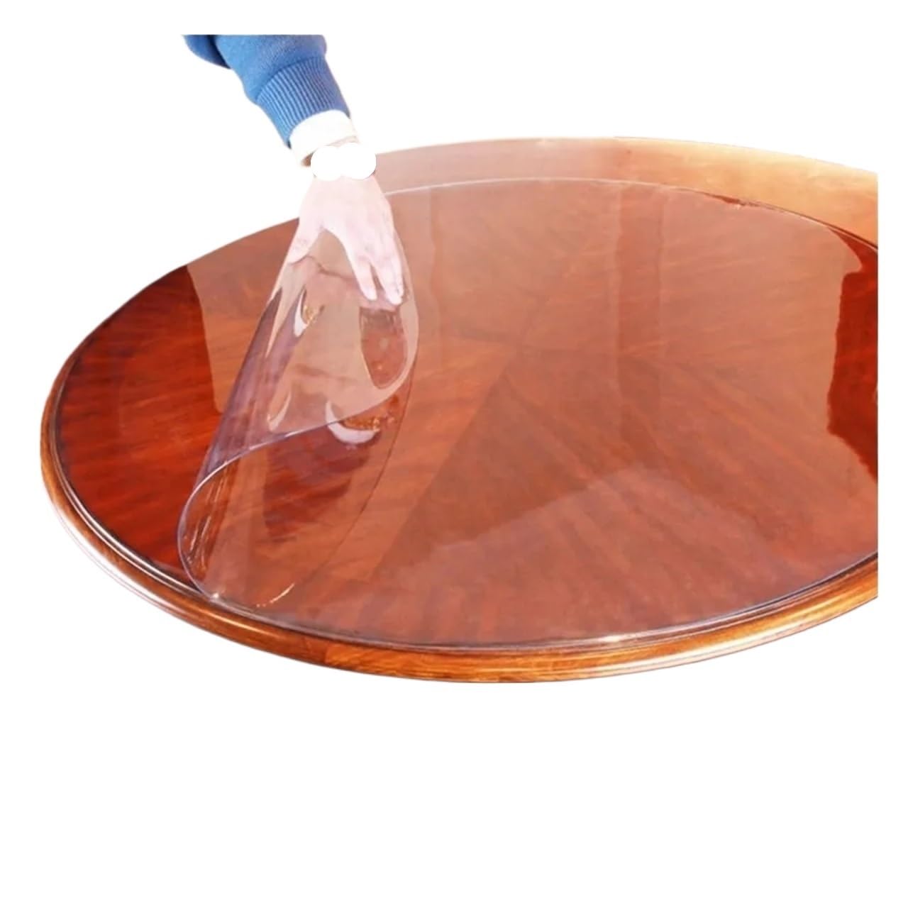 ZFIHAV 1pcs Round Tablecloth Transparent Soft Plastic PVC Waterproof Oilprpoof Living Room Dining Tables Kitchen Desk Protector Home Decor for Tables(Round 120CM 47in)