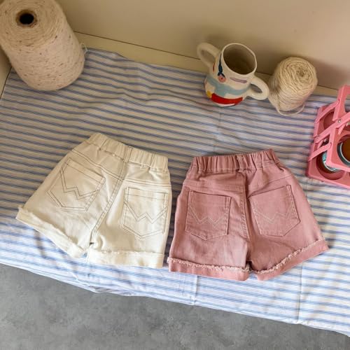 Short fille en coton léger avec taille élastique confortable - 6