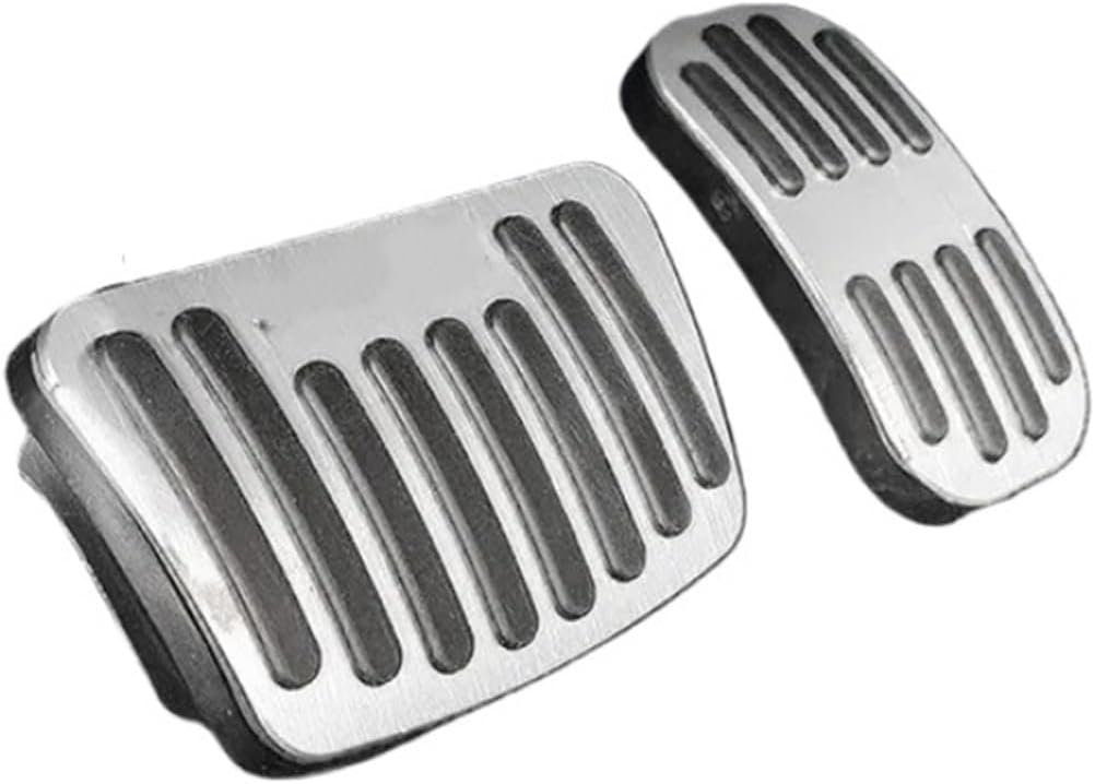 Compatible With Toyota Corolla CROSS Car Foot Pedal Pads Covers, Accelerator Brake Rest Pedal Non Slip Pads Mat Trim Accessories No Punching(2PCS Silver)