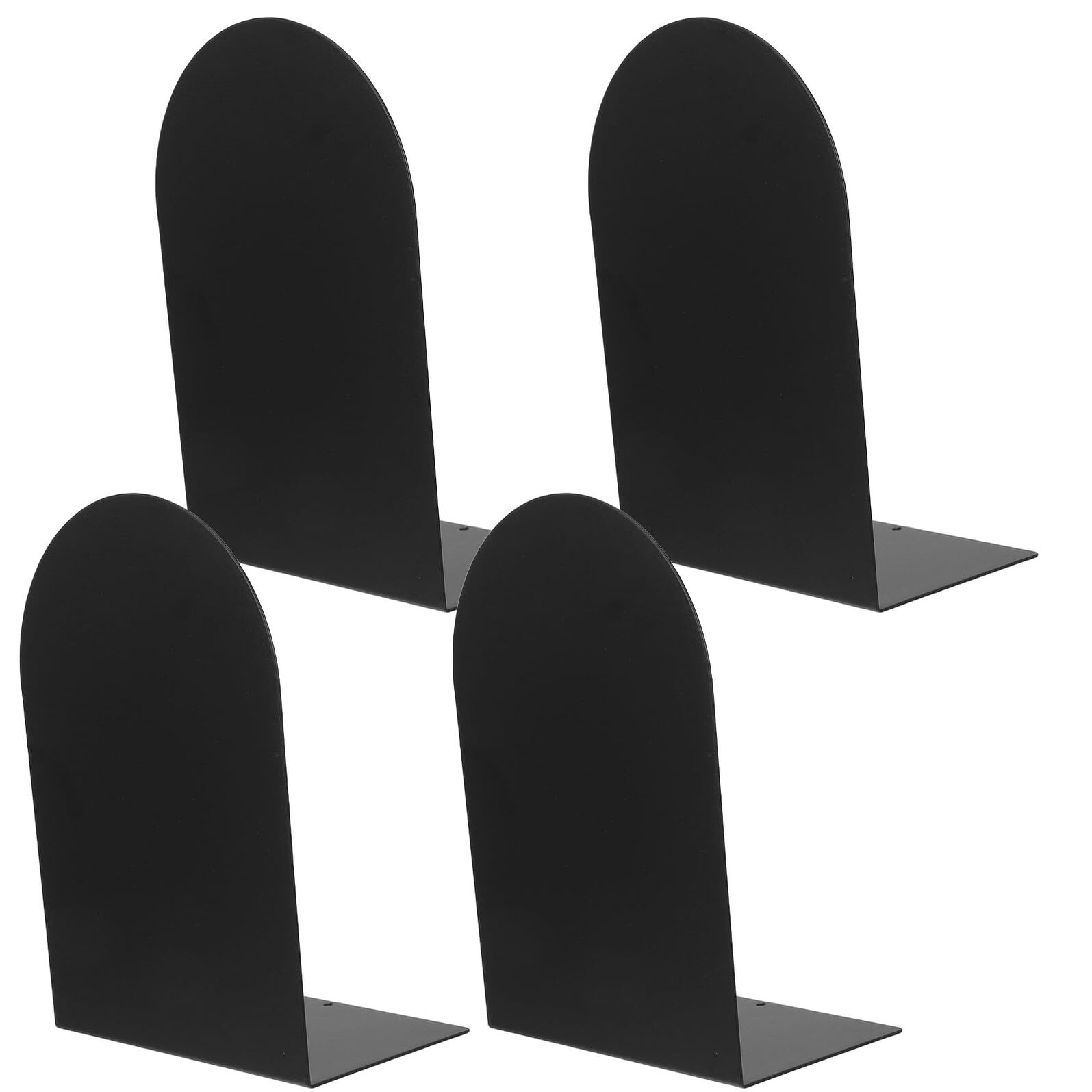 Serrage-Livres en Fer Noir en L de Style Moderne, Lot de 4 Pièces Antidéformation
