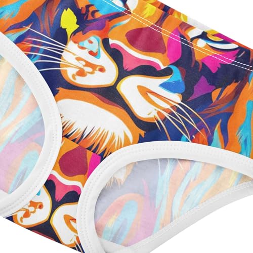 Colorful Lions Toddler Underwear Custom 2t Cotton Little Girl Panties Animals Undies Kids Briefs4