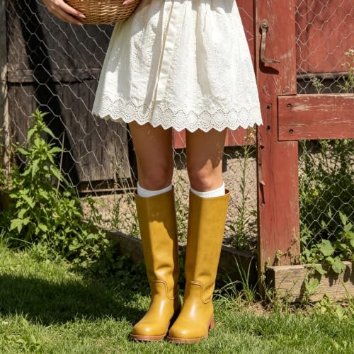 Image of Knee High Boots for Women Chunky Block Heel Tall Boots