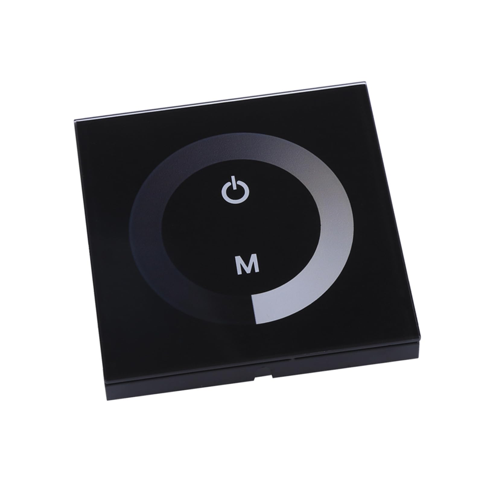 Dimmer a parete con pannello touch monocolore, controller per strisce luminose a LED DC 12V‑24V, canale singolo con luminosità regolabile su 10 livelli, per strisce LED (Nera)