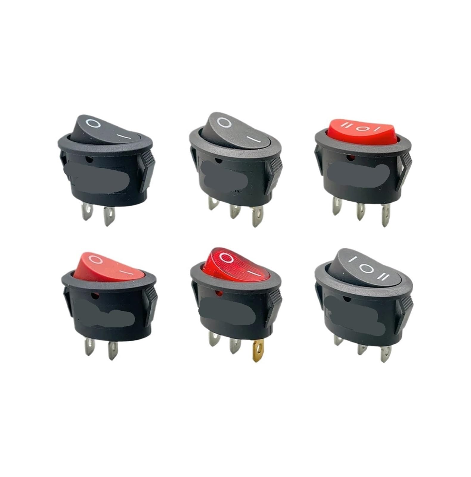 6 interruptores basculantes de 3 y 2 pines para recambio de salpicadero y cajas de proyectos