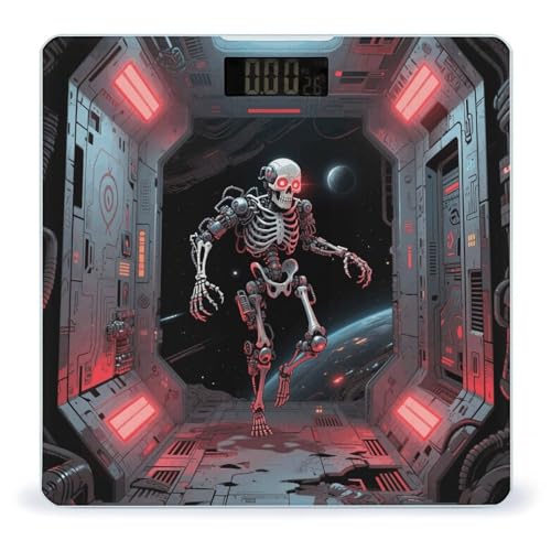 Báscula digital de baño con pantalla LCD y vidrio templado miniatura 1