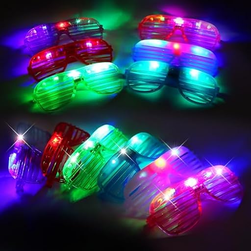 MXTIMWAN 12 Piezas Gafas Luminosas LED, Gafas LED Parpadeantes para Fiestas, Gafas Luminosas LED Gafas de Neón para Fiestas de DJ, Fiestas De CumpleañOs, Concierto, Carnaval | Ya disponible en tu tienda friki favorita! En mundofriki.es!