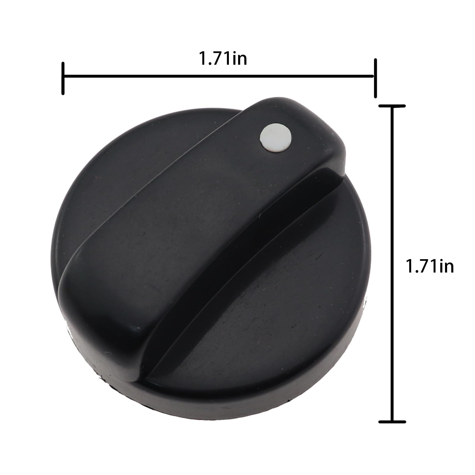 Caishun 4PCS 1.7 Inch Black Patio Heater Control Knob Universal Control Knob Replacement Part Patio Heater Plastic Control Knob Protector Natural Gas Cooktop Accessory for Fireplaces and Gas Grills