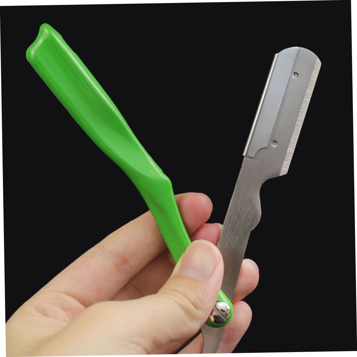 PACKOVE 4 Stück Manueller Rasiermesser Halter aus Faltbarer Rasierklingen Halter für Herren Tragbares Werkzeug für Barbier und Friseursalon Langlebig und Rostbeständig für Reisen und