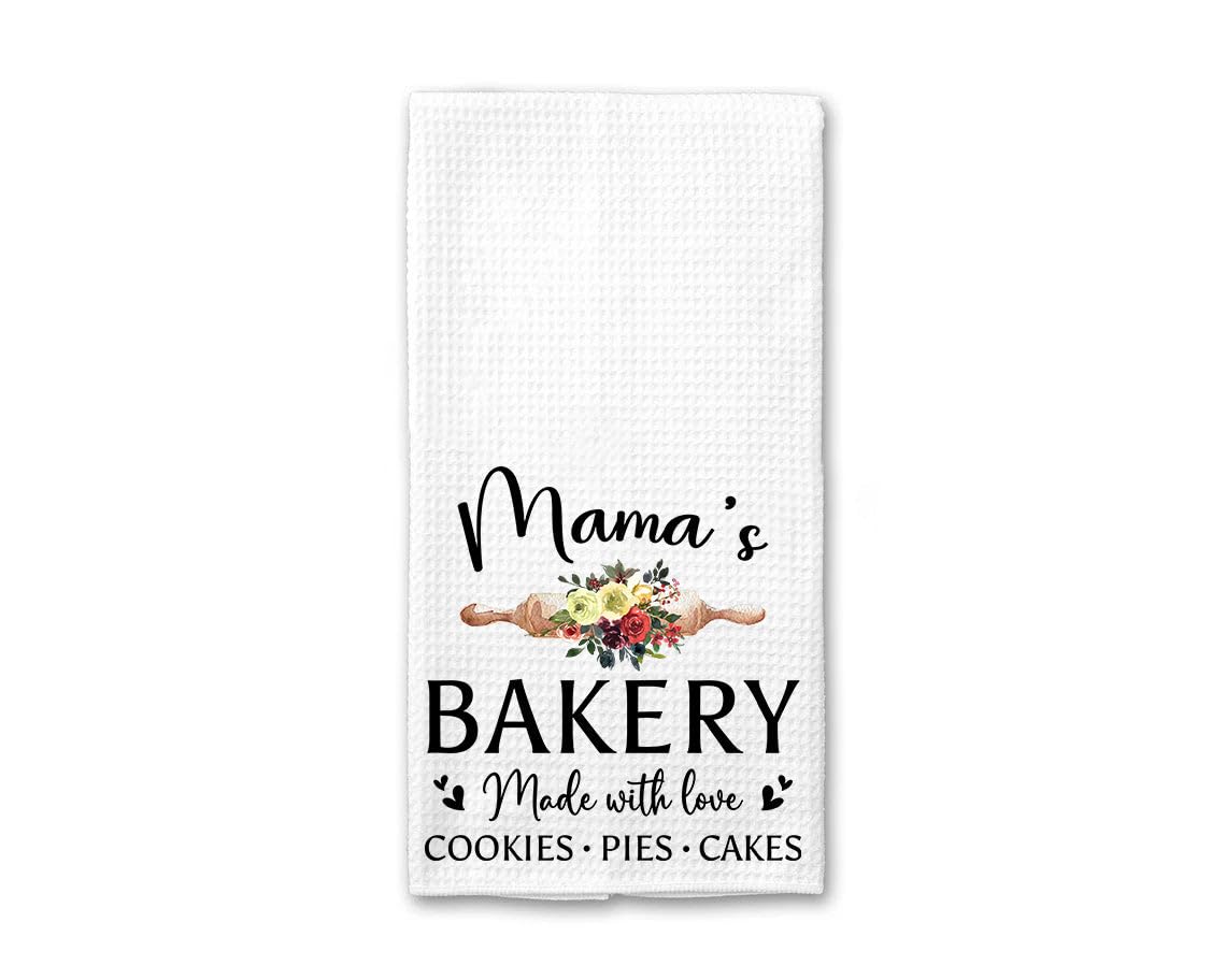 AcevedoDesignMama's Bakery Kitchen Towel - Mama's Kitchen Towel - Kitchen Towel for Cooking - Baking - Mama's Tea Towel - Mama's Dish Towel - Birthday - Mother's Day Kitchen Towel Gift