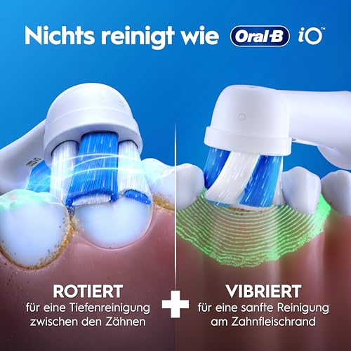 Oral-B iO Series 2 Elektrische Zahnbürste — Doppelpack — Electric Toothbrush, Inkl. 2 Aufsteckbürsten, Reise-Etui — 3 Putzmodi für Zahnpflege, GUT GETESTET (2,2) von STIFTUNG WARENTEST, Schwarz/Grün 5