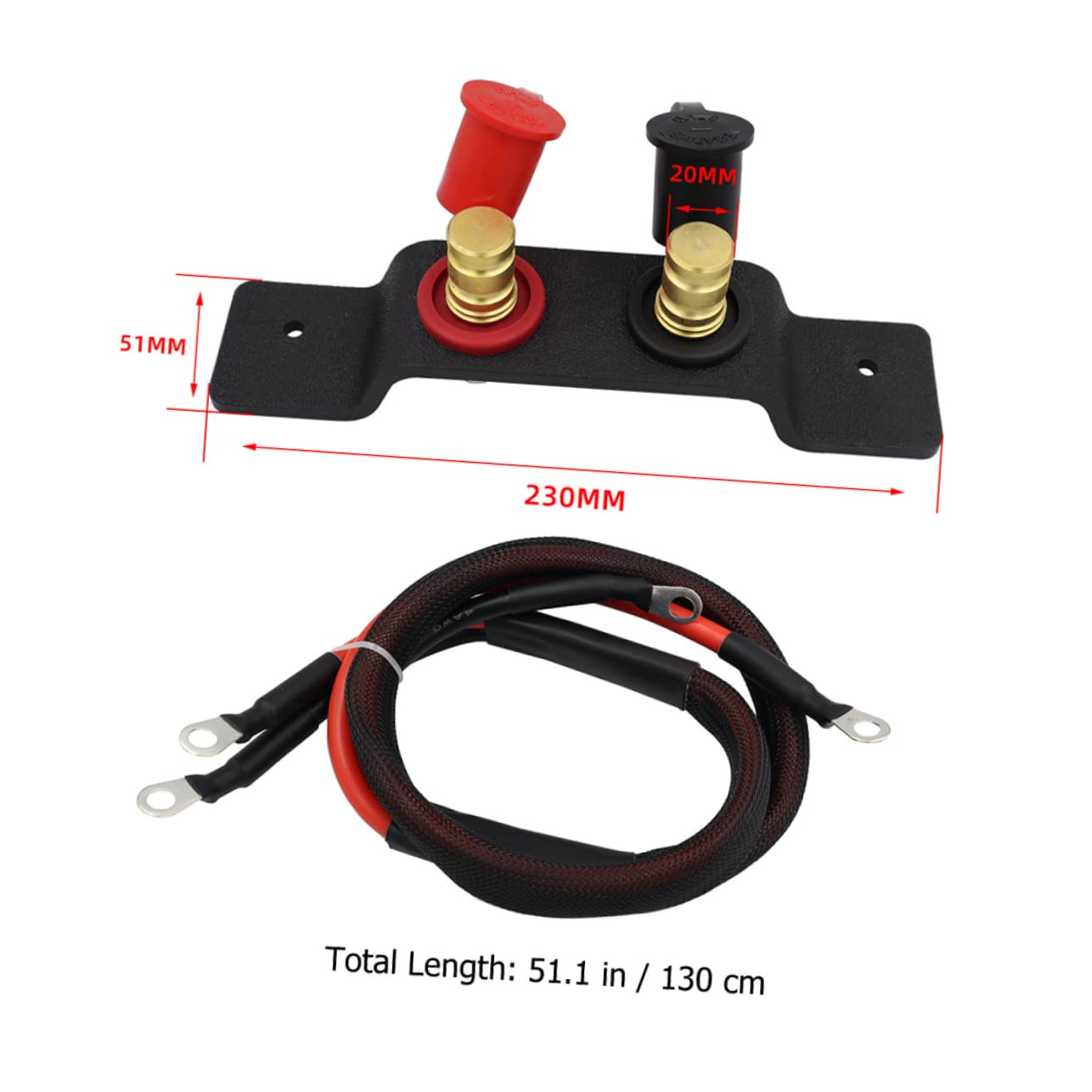 Câble de Démarrage Haute Tension 2-4 Places Kit de Relocalisation Batterie 0,7 Cm X3 Étanche Saisonnière Usage Tout-usage Vtt Utilitaire Compatible Modèle X3
