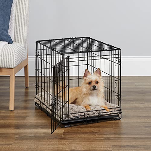 MidWest Homes for Pets Newly Enhanced Single Door iCrate 60.96 cm (24-Inch) Long Dog Crate, Includes Leak-Proof Pan, Floor Protecting Feet, Divider Panel & New Patented Features, Black, Model 1524 - Image 3