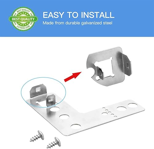 Miniatura 3 de Paquete de 2 soportes de montaje para lavavajillas 170664, compatible con Bosch y Kenmore Elite, sustituye a 00170664, BSH170664, BSH00170664