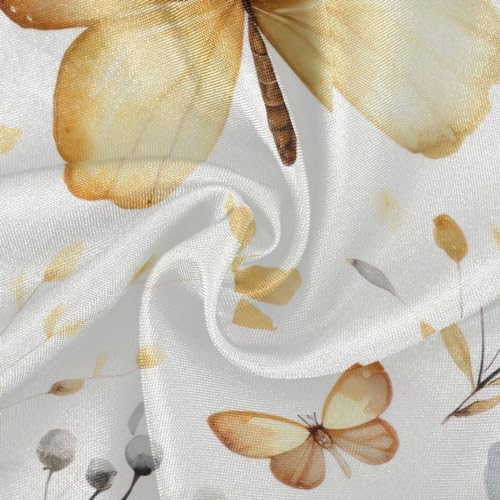 Wajiw 60 Inch Indoor Outdoor Round Tablecloth with Umbrella Hole and Zipper Waterproof Patio Table Cover for Camping Dining Room Party Outdoor Picnic,Butterflies