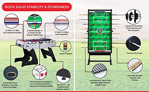Kick Majesty 55" Folding Foosball Table (Gray) #TOP4
