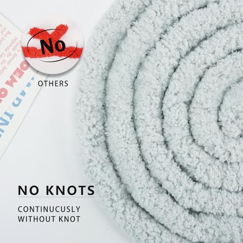 Chunky Yarn for Hand Knitting, Chunky Chenille Blanket Yarn for Crocheting, Bulky Soft Fluffy Chenille for Blanket Project, 8 Pack of 8oz/25yds, Blue Gray