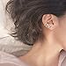 7 Crystals Ear Cuffs Hoop Climber S925 Sterling Silver Earrings Hypoallergenic Earring