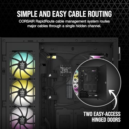 CORSAIR 7000D Airflow Full-Tower ATX PC Case – High-Airflow Front Panel – Spacious Interior – Easy Cable Management – 3X 140mm AirGuide Fans with PWM Repeater Included – Black - image 7
