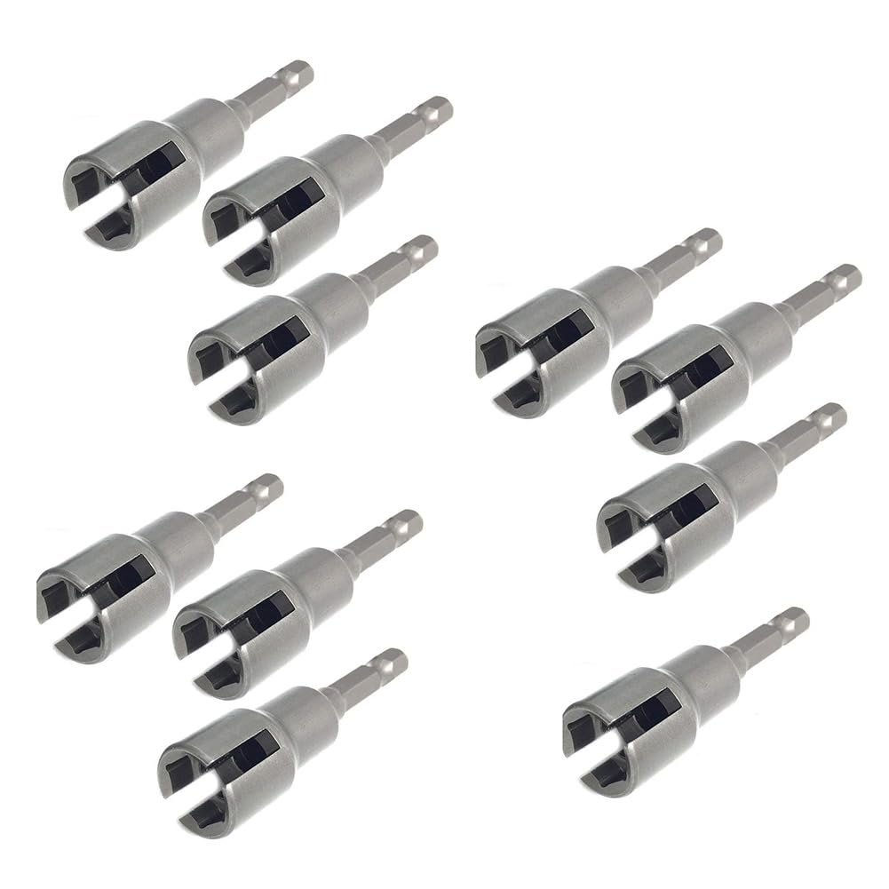 Ehwisbe Hurricane Shutter Drill Bit,Wing Nut Drill Bit,Wingnut Socket,Power Wing Nut Driver Set,1/4Inch Hex Shank For Panel Nuts