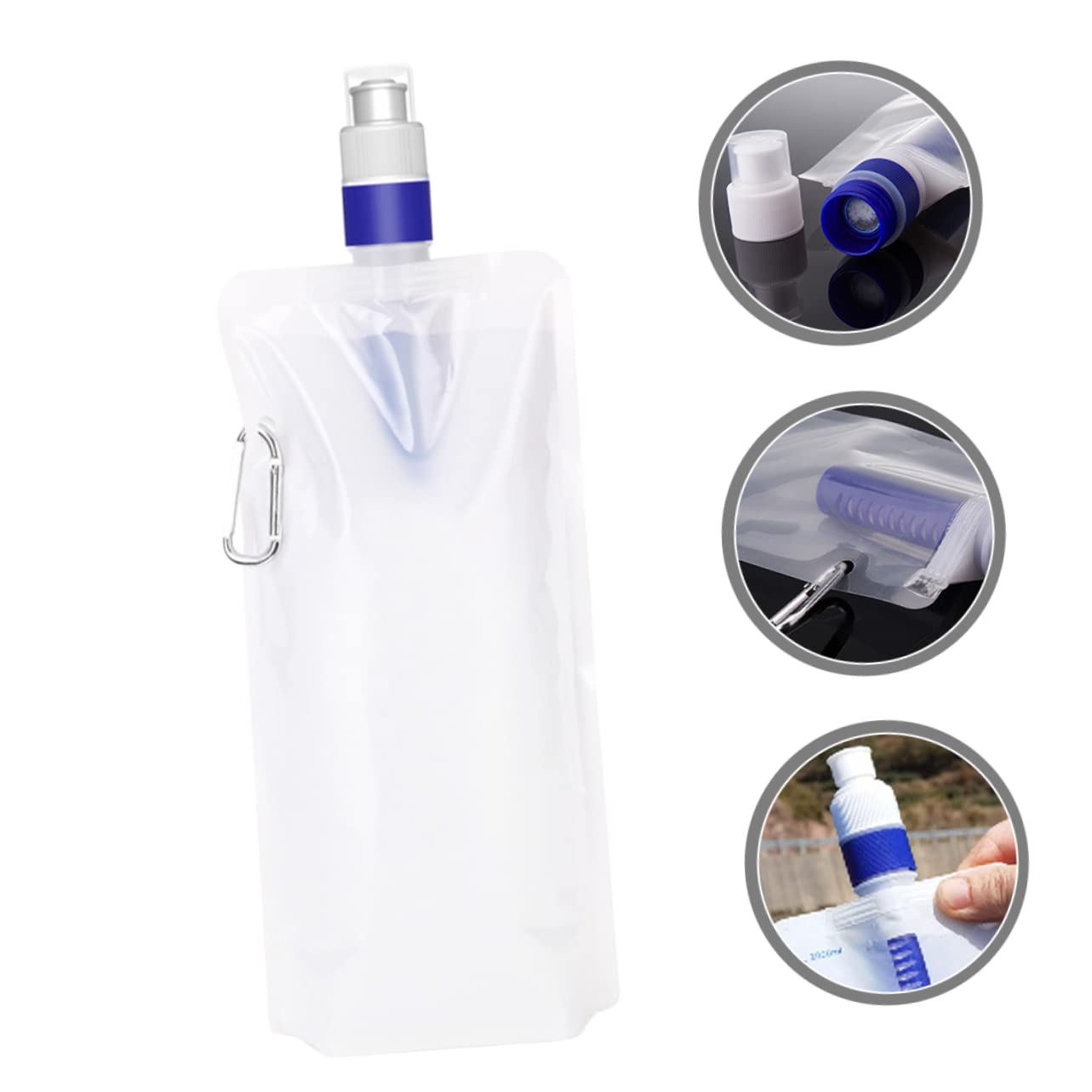 Toddmomy Portable Water Filter Bag Reusable Water Container for Hiking Camping Cycling