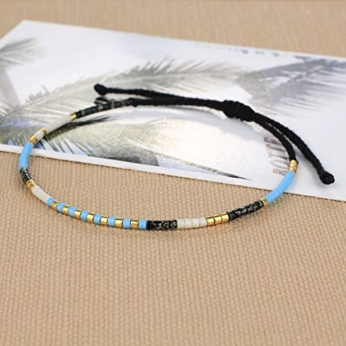 Image of KELITCH Miyuki Friendship Bracelet Boho Seed Beads Women Thin Strand Bracelets Adjustable