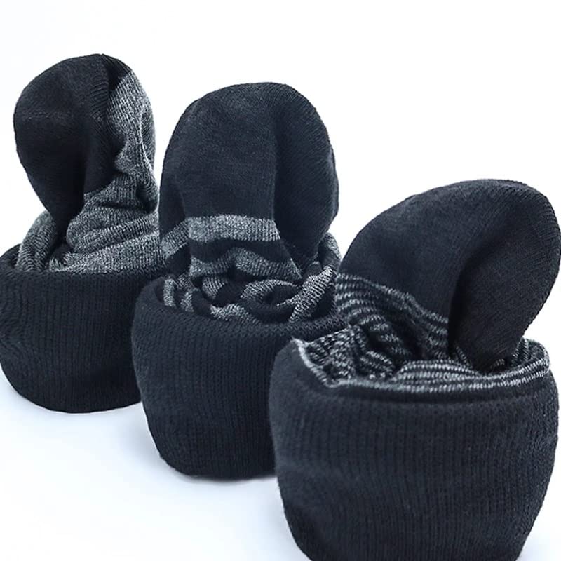 HLDETH Grote Maat Zakelijke Heren Jurk Sokken Streep Zwart Grijs Heren Katoenen Sokken Maat: - Afbeelding 4