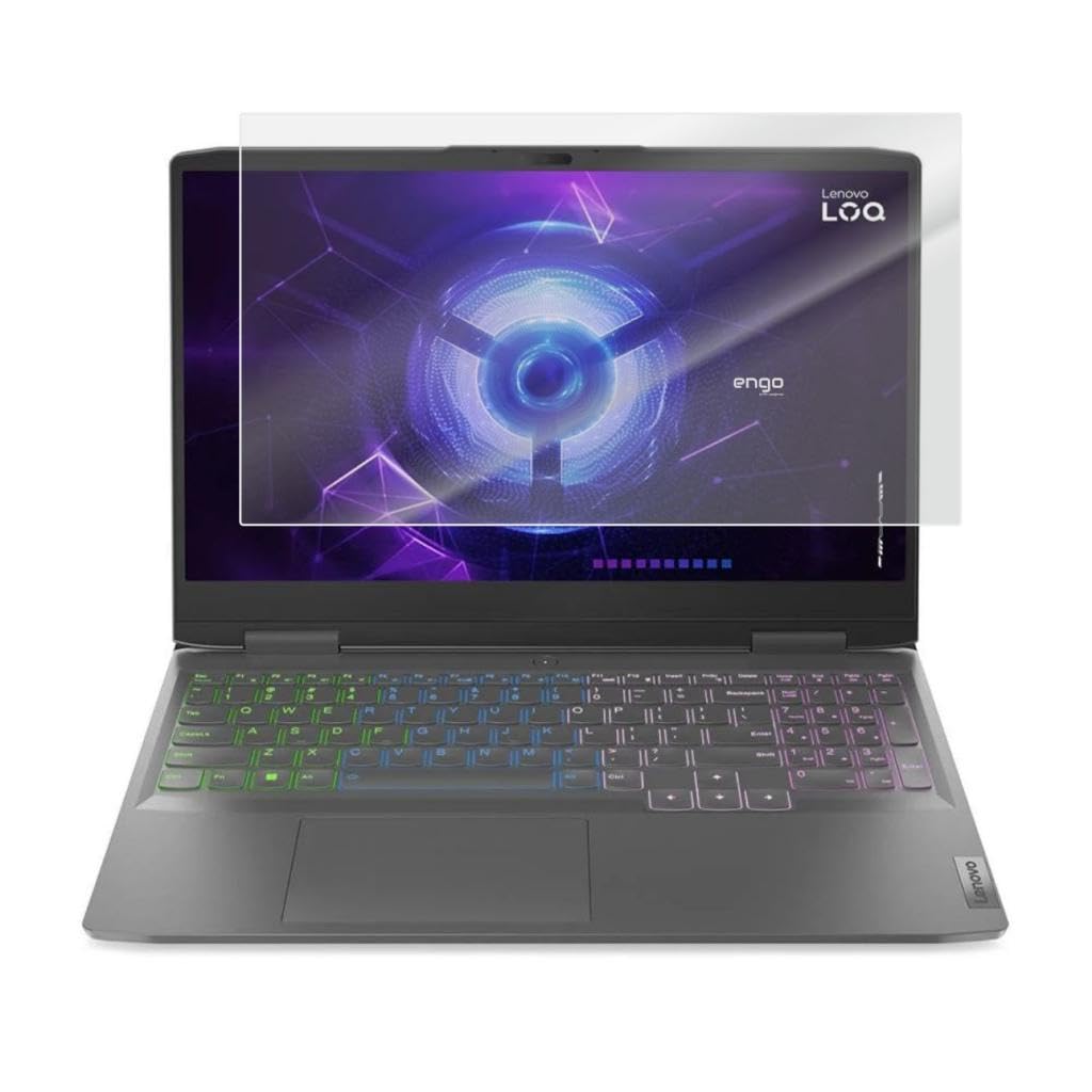 Engo Lenovo Loq Rtx 4060 15.6 İnç İle Uyumlu Mat Ekran Koruyucu Notebook, Yansıma Ve Parlama Önleyici Parmak İzi Bırakmayan Laptop Koruma, 9H Temperli Kırılmaz Esnek Nano Cam