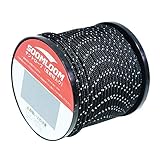 Soomloom テント用ロープ パラコード 反射材付き 張り綱 全長50m ロープ直径2㎜/3㎜/4㎜/5㎜ (4mmブラック50M)